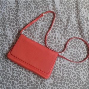 J.CREW 🍊 tangerine leather crossbody bag